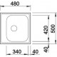 Zlewozmywak stalowy BLANCO LIVIT 45, 48x50