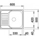 Zlewozmywak stalowy matowy BLANCO TIPO 45 S Mini, 60x50 (bez korka aut.))