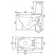 WC kompakt CERSANIT EKO odpływ poziomy + deska duroplast