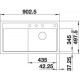 Zlewozmywak antracyt BLANCO ZENAR 5 S-F .90x50 + deska szklana