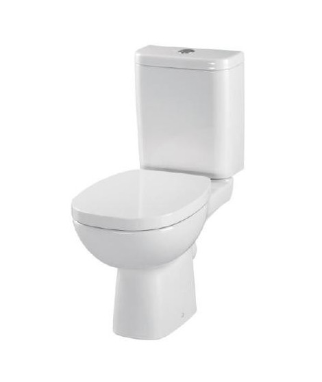 WC kompakt CERSANIT FACILE 3/6L poziomy + deska antybakteryjna K30-017