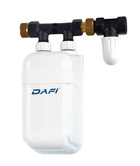 Elektryczny przepływowy podgrzewacz wody DAFI IPX4 3,7KW podumywalkowy