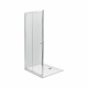 Drzwi rozsuwane 2-elementowe KOŁO FIRST 120 Szkło hartowane SATYNA - profile srebrne połysk