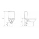 WC kompakt CERSANIT CARINA 3/6L poziomy + deska antybakteryjna K31-013