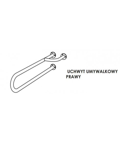Uchwyt umywalkowy GORGIEL UU 500 SCR stal nierdzewna. karbowany.