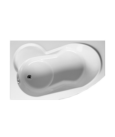 Wanna asymetryczna RIHO Nora 160x100 cm akrylowa. prawa