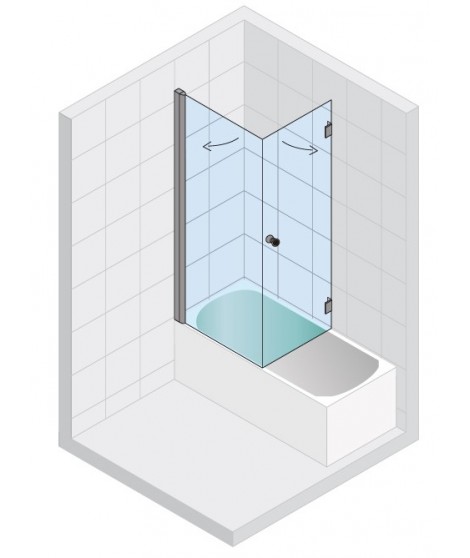 Parawan nawannowy 90x90 RIHO Nautic N110