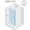 Drzwi prysznicowe 70 RIHO ARTIC A101 prawe, szkło przezroczyste