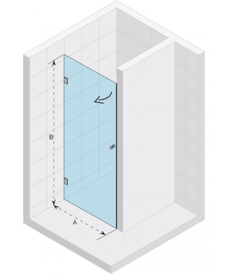 Drzwi prysznicowe 70 RIHO S101 Scandic szkło przezroczyste