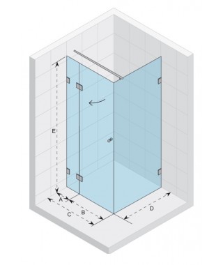 Kabina kwadratowa 80x80 RIHO Scandic S203 szkło przezroczyste