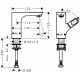 Bateria umywalkowa AXOR URQUIOLA jednouchwytowa bez mieszacza DN15 chrom