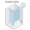 Kabina kwadratowa 90x90 RIHO Scandic M208 prawe. szkło przezroczyste