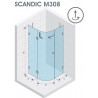 Kabina półokrągła 90x90 RIHO Scandic M308 prawa. szkło przezroczyste