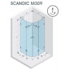 Kabina półokrągła 90x90 RIHO Scandic M309 szkło przezroczyste