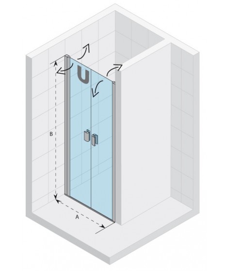 Drzwi prysznicowe 80 RIHO Nautic N111 szkło przezroczyste
