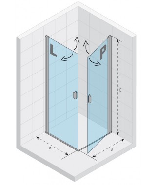 Drzwi prysznicowe 100 RIHO Nautic N209 prawe. szkło przezroczyste