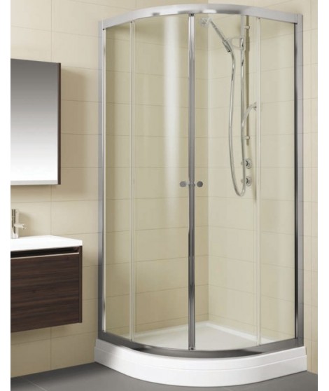 Kabina półokrągła 80x80x195 RIHO Lucena szkło przezroczyste