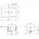 Zlewozmywak magnolia SCHOCK HORIZONT D-100S .68x50