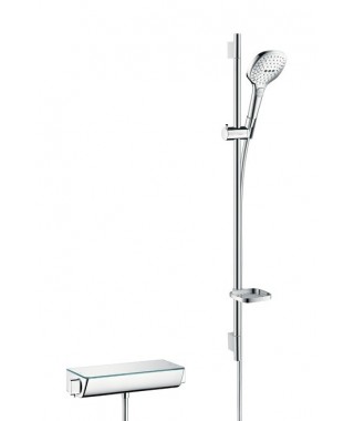 Zestaw prysznicowy HANSGROHE Ecostat Select E 120 Combi 0,90m biały/chrom