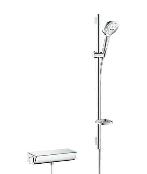 Zestaw prysznicowy HANSGROHE Ecostat Select E 120 Combi 0,90m biały/chrom