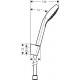 Słuchawka prysznicowa HANSGROHE Croma Select E Vario/Porter's 1,6m biały/chrom