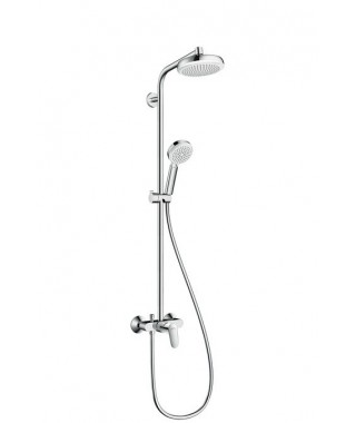 HANSGROHE Crometta 160 z ramieniem prysznicowym 350mm DN15 biały/chrom Zestaw prysznicowy 27266400