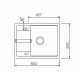 Zlewozmywak nero SCHOCK RONDA D-100L. 65x50
