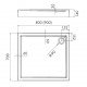 Brodzik prostokątny 70x80x14/3 cm SCHEDPOL Competia