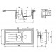 Zlewozmywak croma SCHOCK VIOLA D-150. 100x50