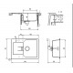 Zlewozmywak croma SCHOCK MANHATTAN D-100S. 69x51 MAN-D100SCRO
