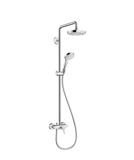 Komplet prysznicowy HANSGROHE Croma Select S 180 2jet z baterią jednouchwytową DN15 biały/chrom