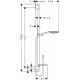 Komplet prysznicowy HANSGROHE Raindance Select E 150 3 jet/Unica'S Puro 0,90m biały/chrom