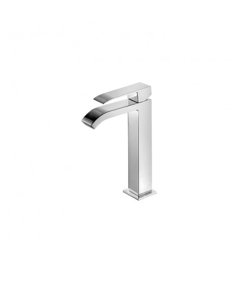 Bateria umywalkowa TRES Cuadro-Tres. wysokość 24 cm. chrom