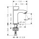Bateria umywalkowa HANSGROHE Metris jednouchwytowa 100 bez mieszacza DN15 chrom