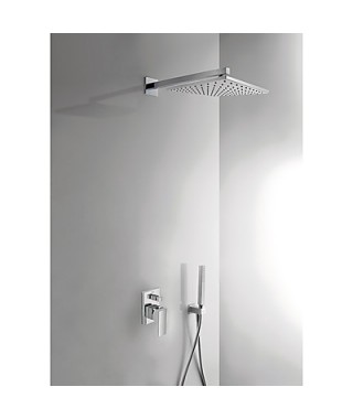 Zestaw prysznicowy TRES Cuadro-Tres z baterią podtynkową chrom