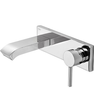 Bateria umywalkowa TRES Max-Tres ścienna chrom