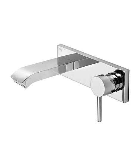Bateria umywalkowa TRES Max-Tres ścienna chrom