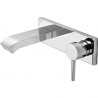 Bateria umywalkowa TRES Max-Tres ścienna chrom