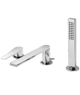 Bateria wannowa TRES Class-Tres 3-otworowa.wylewka 230mm. chrom