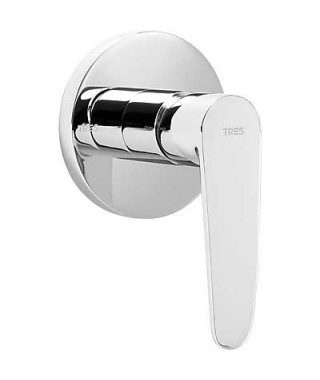 Bateria prysznicowa TRES Flat-Tres podtynkowa. jednouchwytowa. chrom