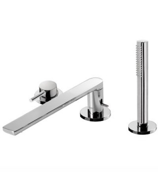 Bateria wannowa TRES Max-Tres 3-otworowa 230mm chrom