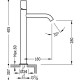 Bateria umywalkowa TRES Study-Tres jednouchwytowa wys.40.5 cm chrom