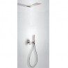 Zestaw prysznicowy TRES Loft Colors z baterią podtynkową. stalowy