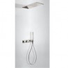 Zestaw prysznicowy TRES Slim-Exclusive termostatyczny. z regulacją strumienia. stalowy