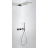 Zestaw prysznicowy TRES Slim-Exclusive termostatyczny. z regulacją strumienia. chrom/czarny