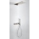 Zestaw prysznicowy TRES Loft Colors z baterią termostatyczną. stalowy