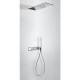 Zestaw prysznicowy TRES Slim-Exclusive termostatyczny. z regulacją strumienia. chrom/biały