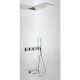 Zestaw wannowo-prysznicowy TRES Slim-Exclusive z baterią termostatyczną. podtynkową. z regulacją strumienia. stalowy