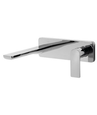 Bateria umywalkowa TRES Loft-Tres ścienna podtynkowa długość wylewki 21 cm chrom
