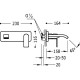 Bateria umywalkowa TRES Loft-Tres ścienna podtynkowa długość wylewki 16.4 cm chrom